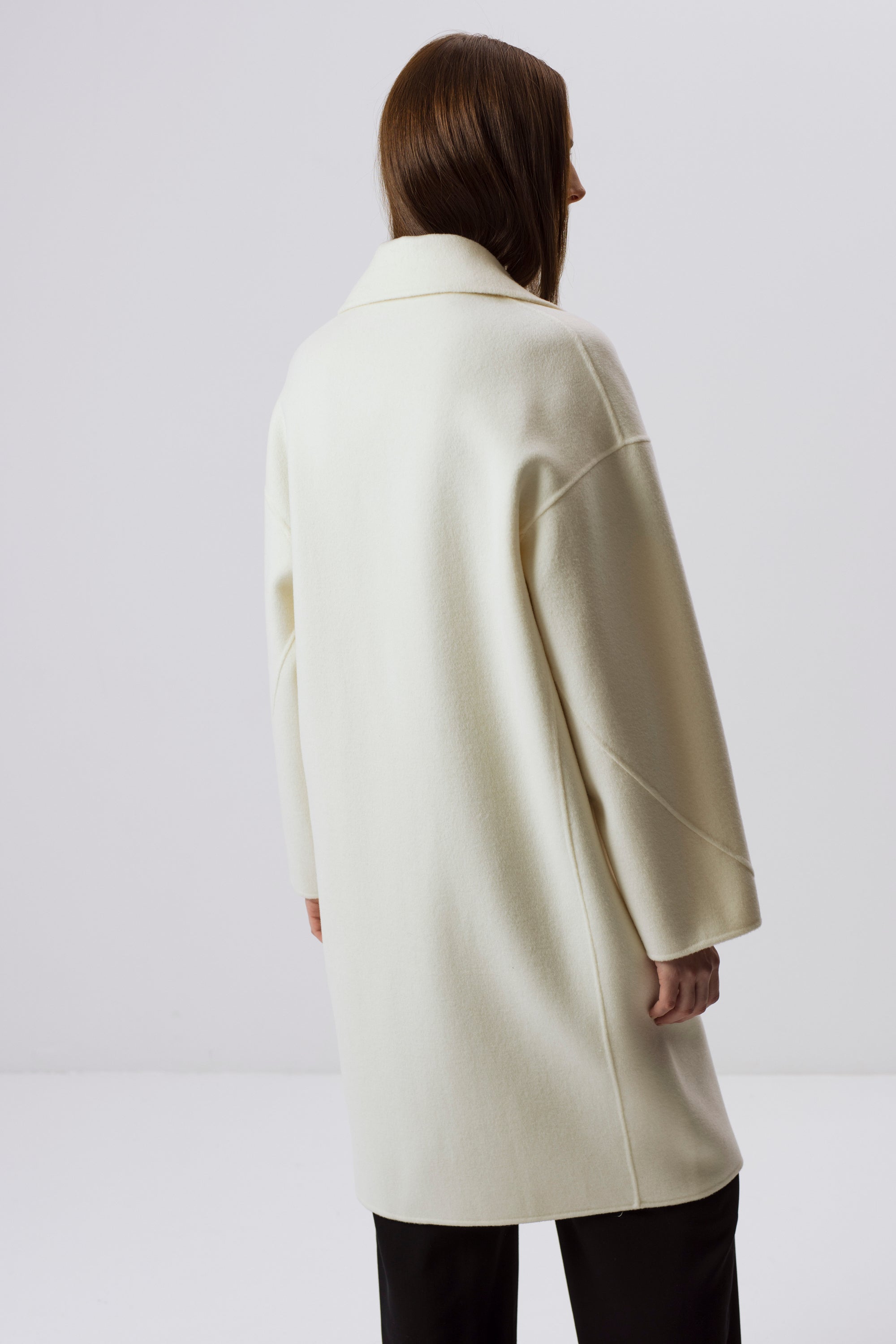 UNISEX GRAUER DOPPELSCHICHT-WOLLMANTEL