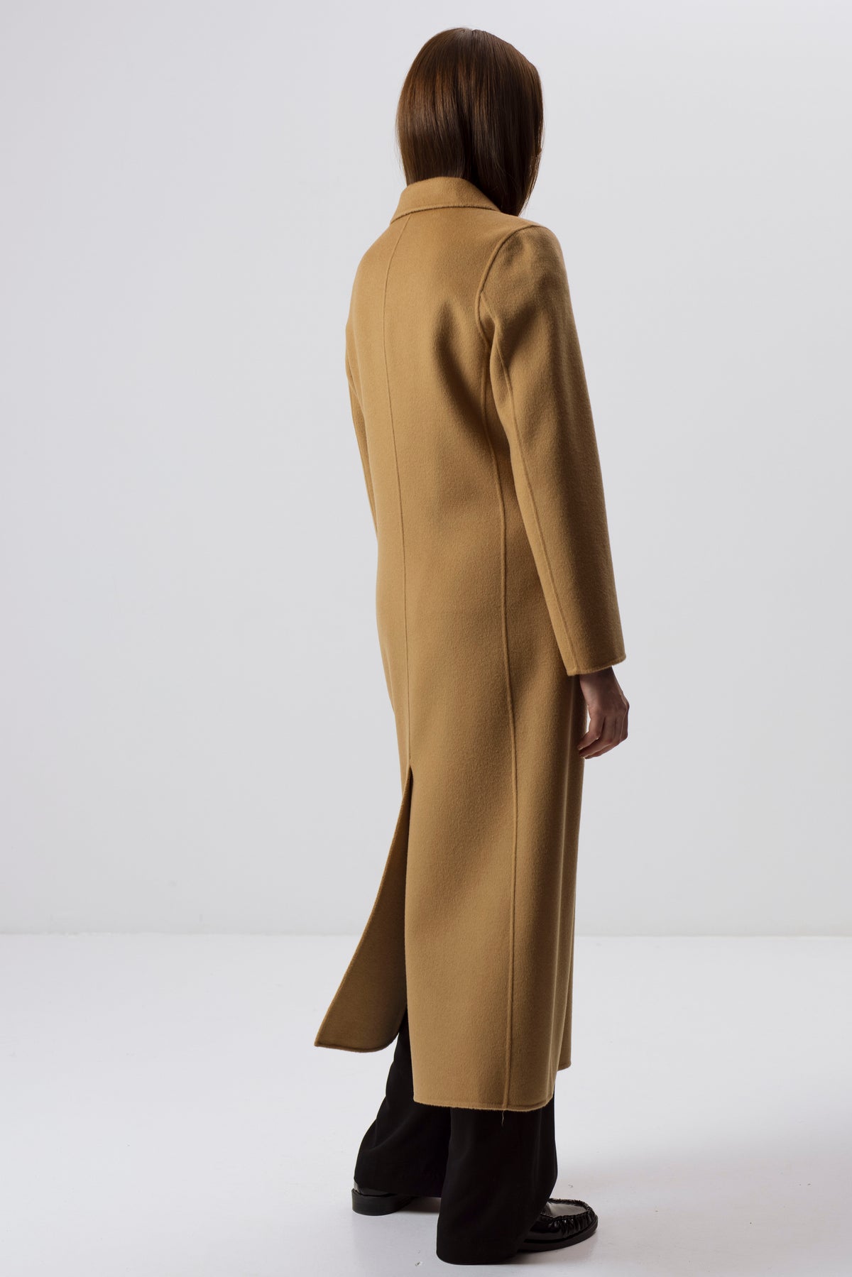 UNISEX GRAUER DOPPELSCHICHT-WOLLMANTEL
