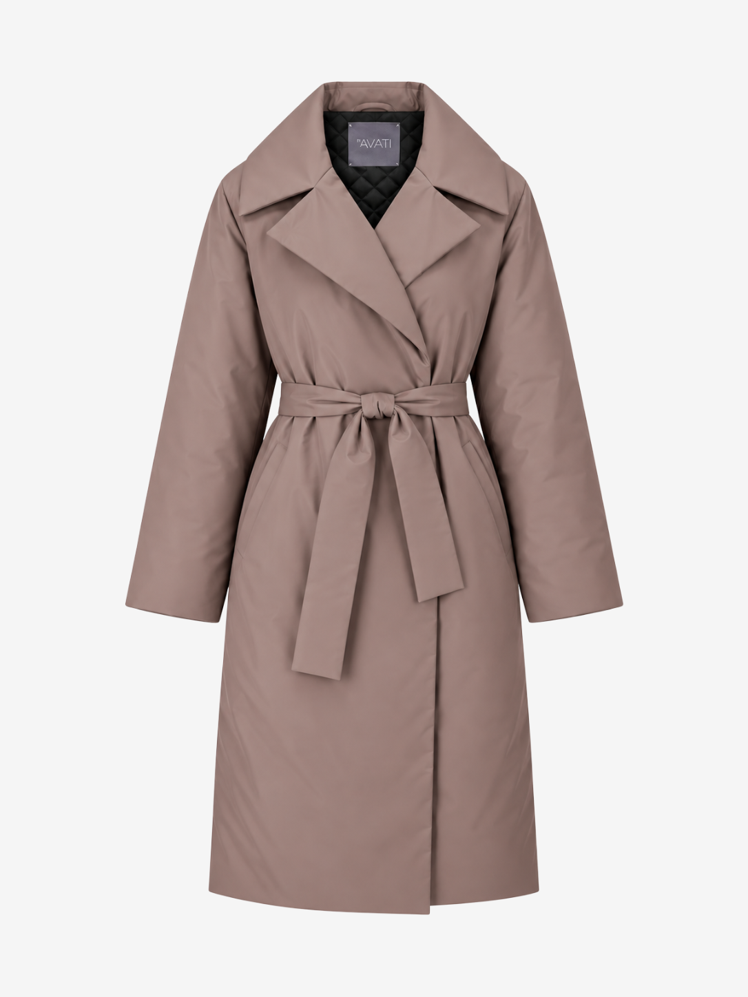 Jacke mit Kakaofarbenem Gürtel aus Kamelwolle