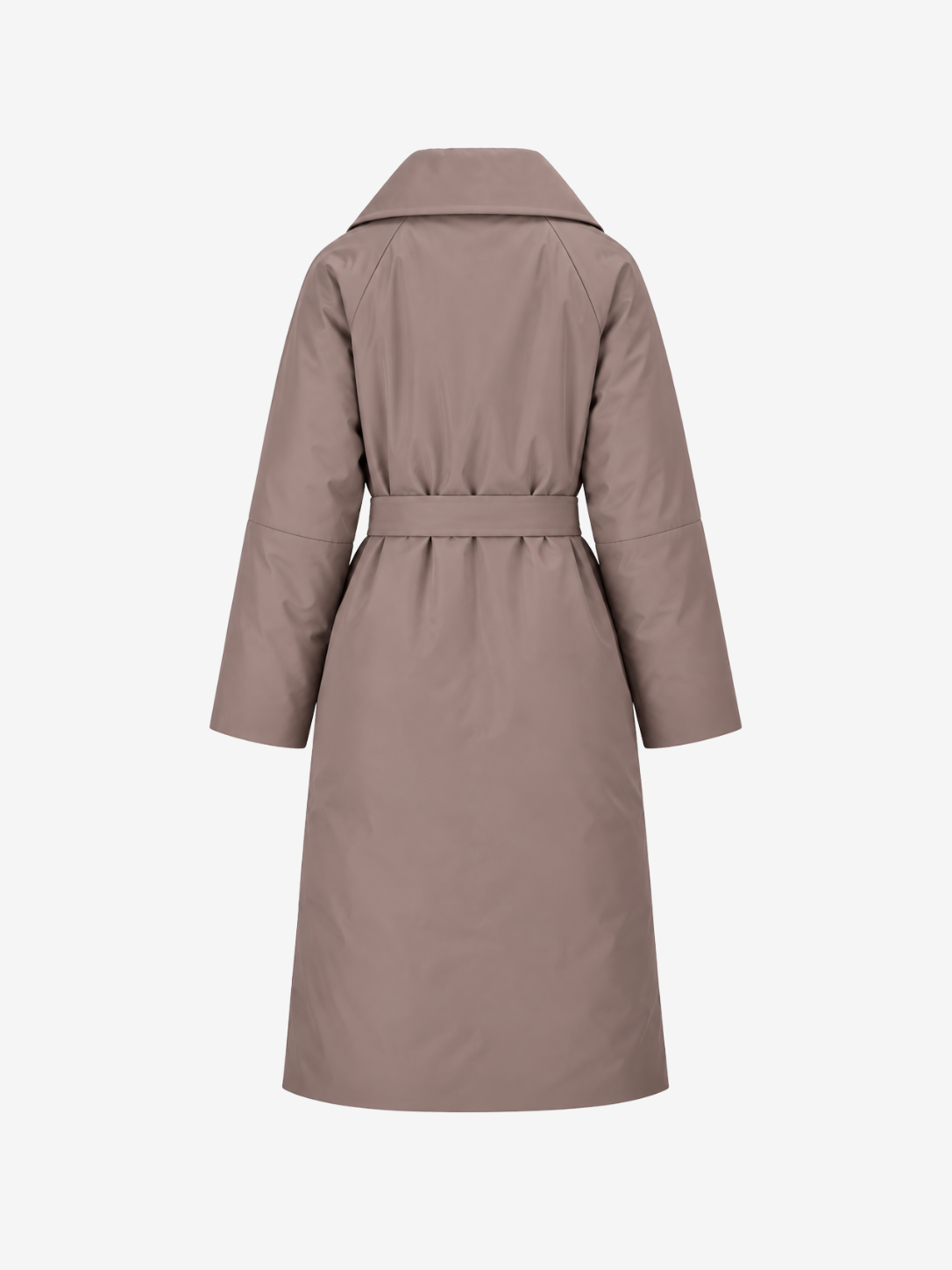 Jacke mit Kakaofarbenem Gürtel aus Kamelwolle