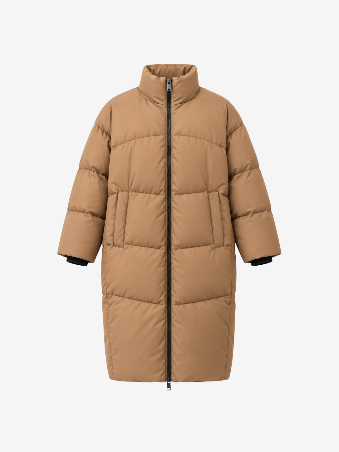 CAMEL LONG DOWN OVERSIZED JACKET