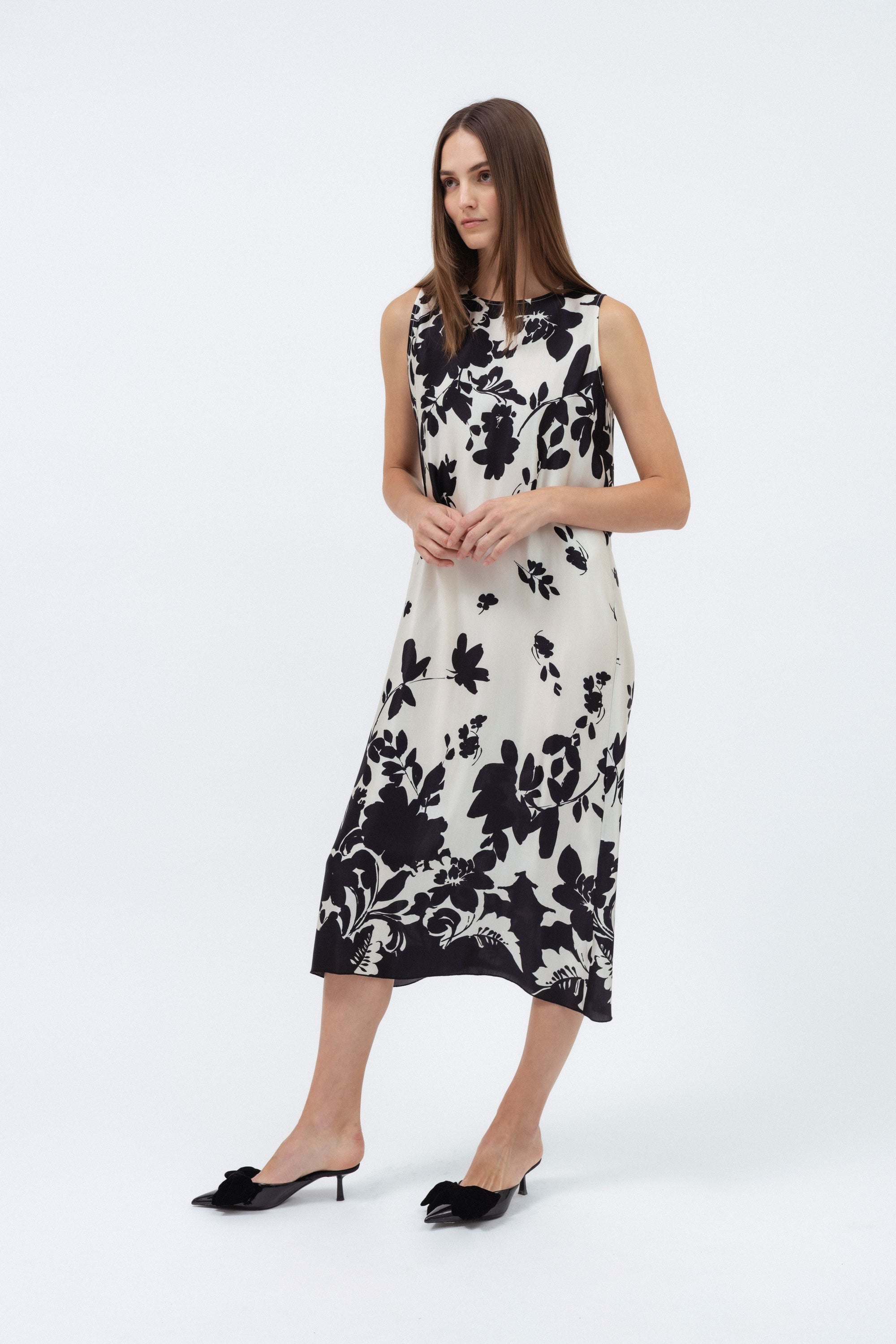 FLORAL PRINT MIDI DRESS