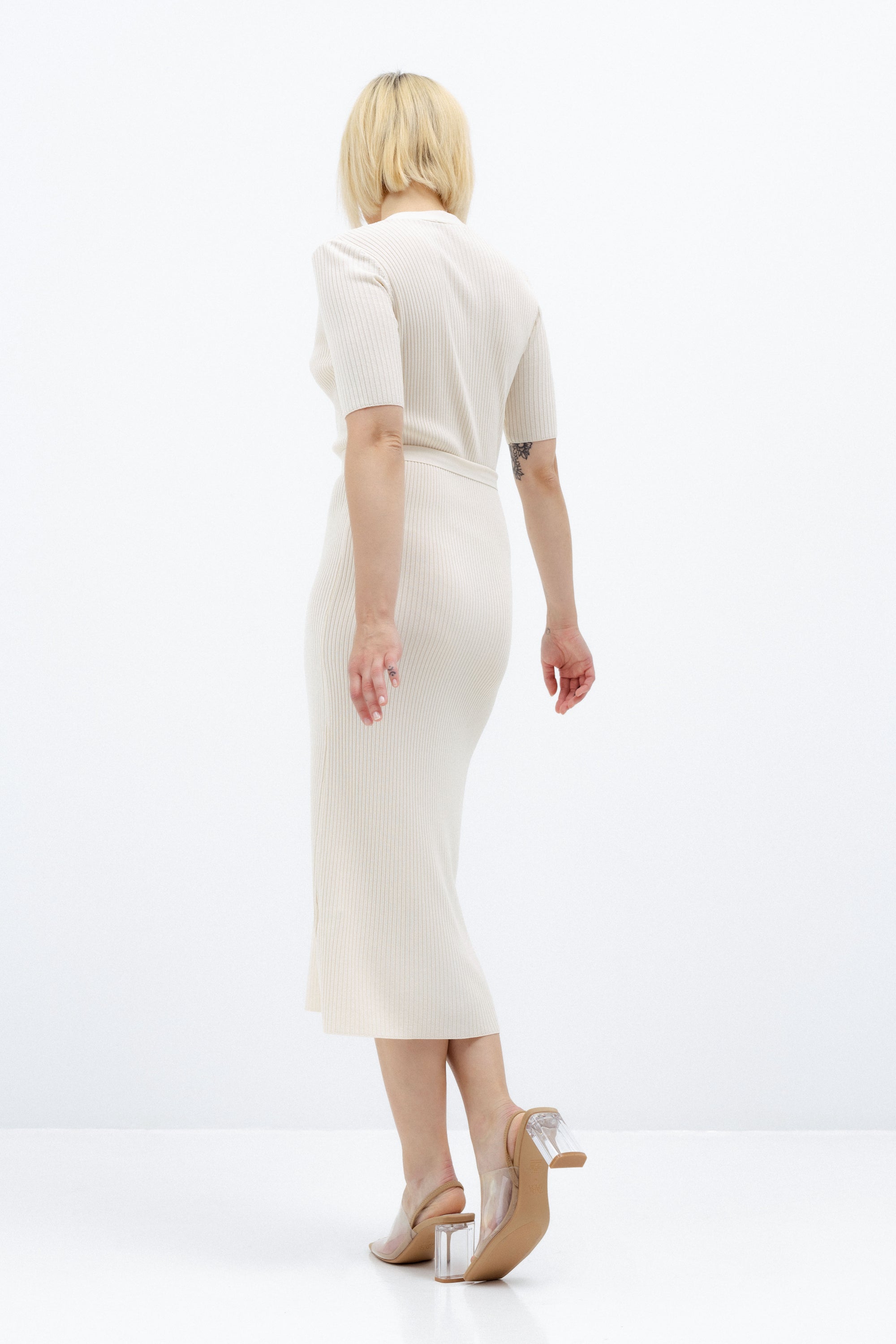 MIDI-LENGTH JERSEY DRESS