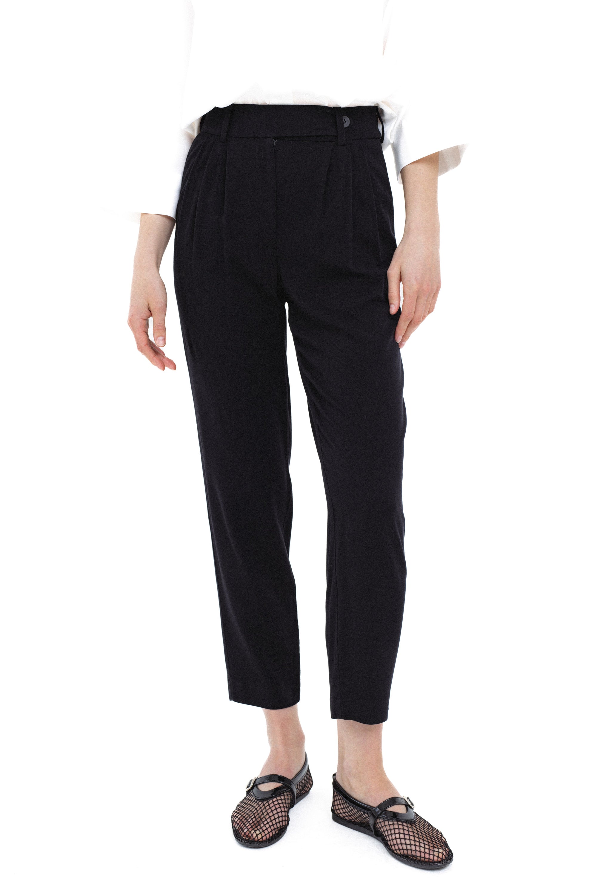 BLACK TAPERED TROUSERS InAvati black-tapered-trousers-inavati