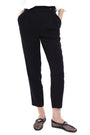 BLACK TAPERED TROUSERS