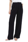 BLACK STRAIGHT-LEG TROUSERS