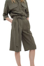 KHAKI BERMUDA SHORTS WITH BELT