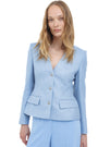 LIGHT BLUE FITTED TEXTURED BLAZER