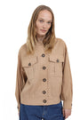 SAND BOMBER JACKET WITH LINEN