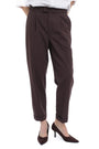 UNISEX DARK CHOCOLATE CROPPED TROUSERS