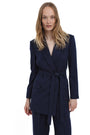 NAVY TAILORED BLAZER WITH BELT