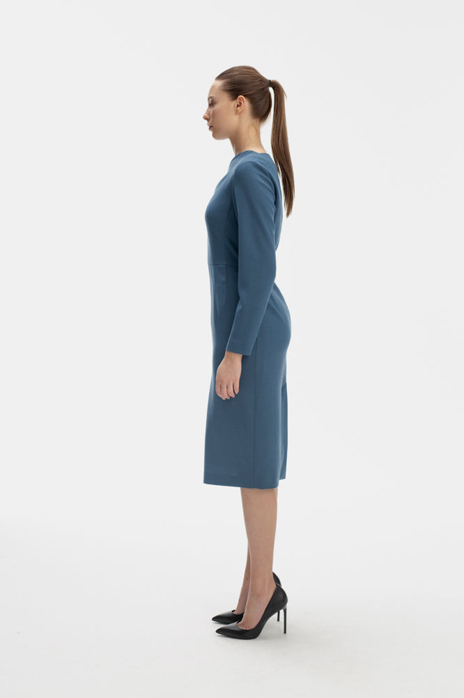 woolen midi dress for women Burgundy Wool Winter Dress for Women, Fall Midi Dress with Pockets, Classic Wool Dress, Wool Clothing, Winter Warm Formal Dress, XL / Dark Green with