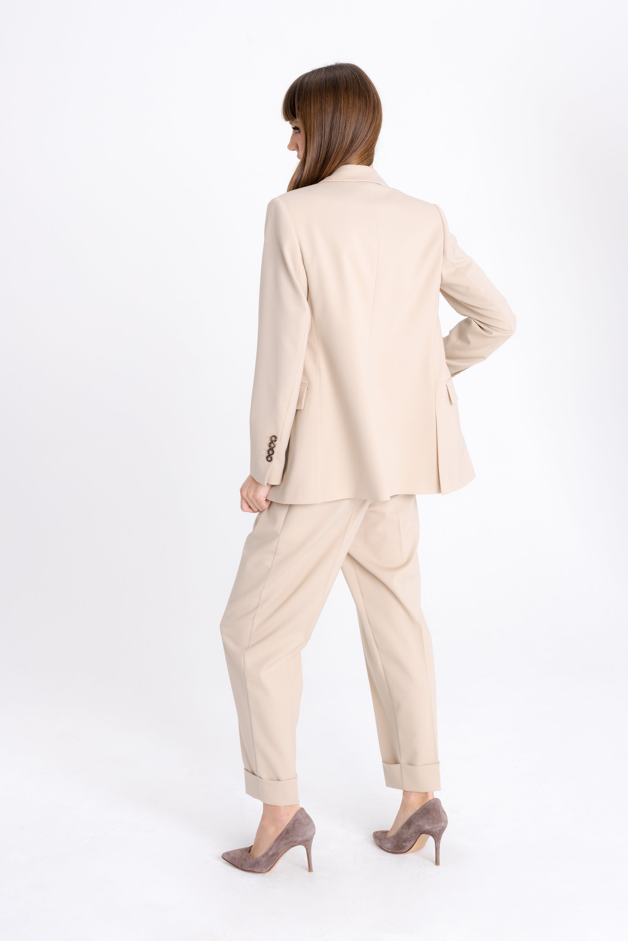 BEIGE SINGLE BREASTED BLAZER