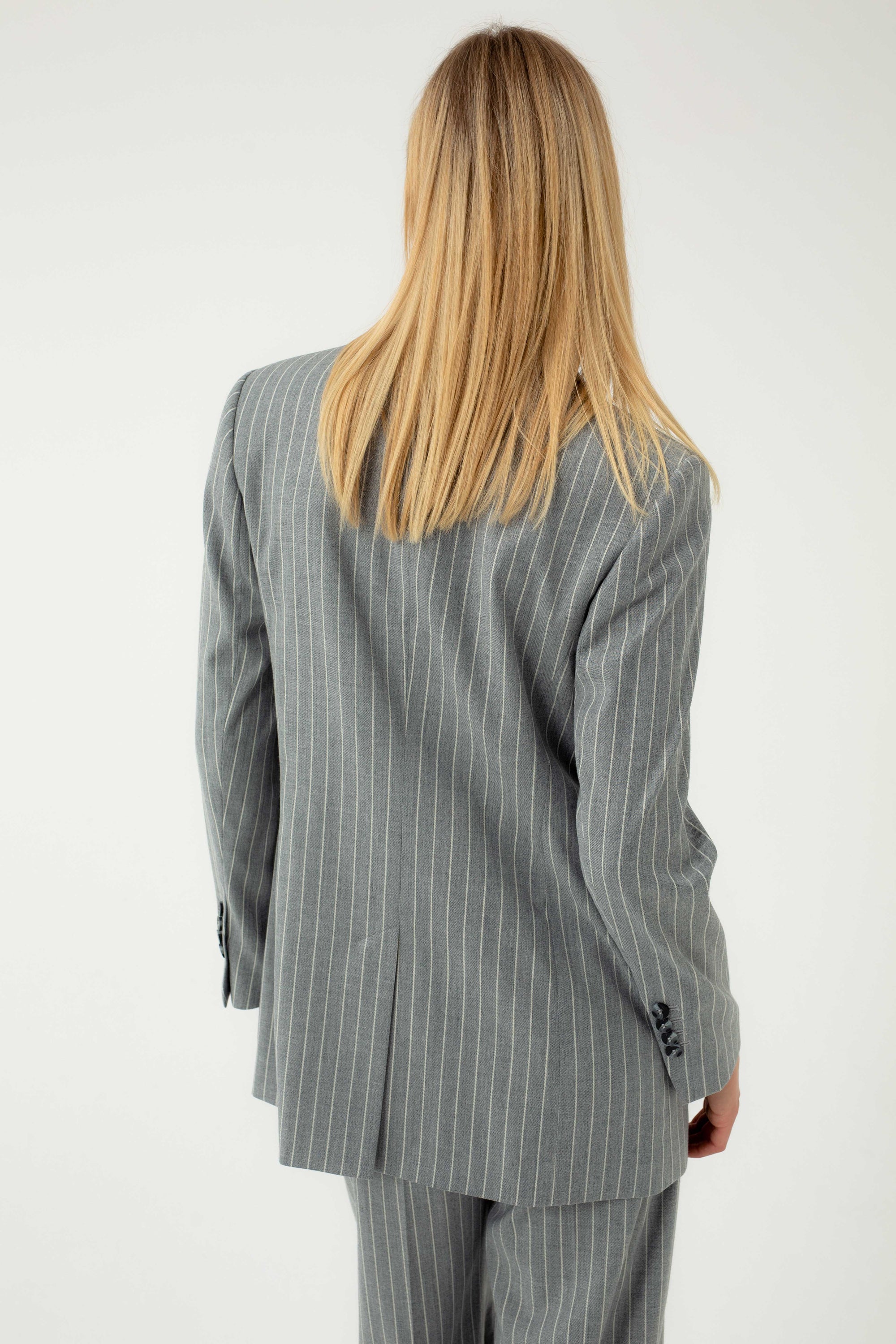 STRIPED SINGLE-BREASTED BLAZER