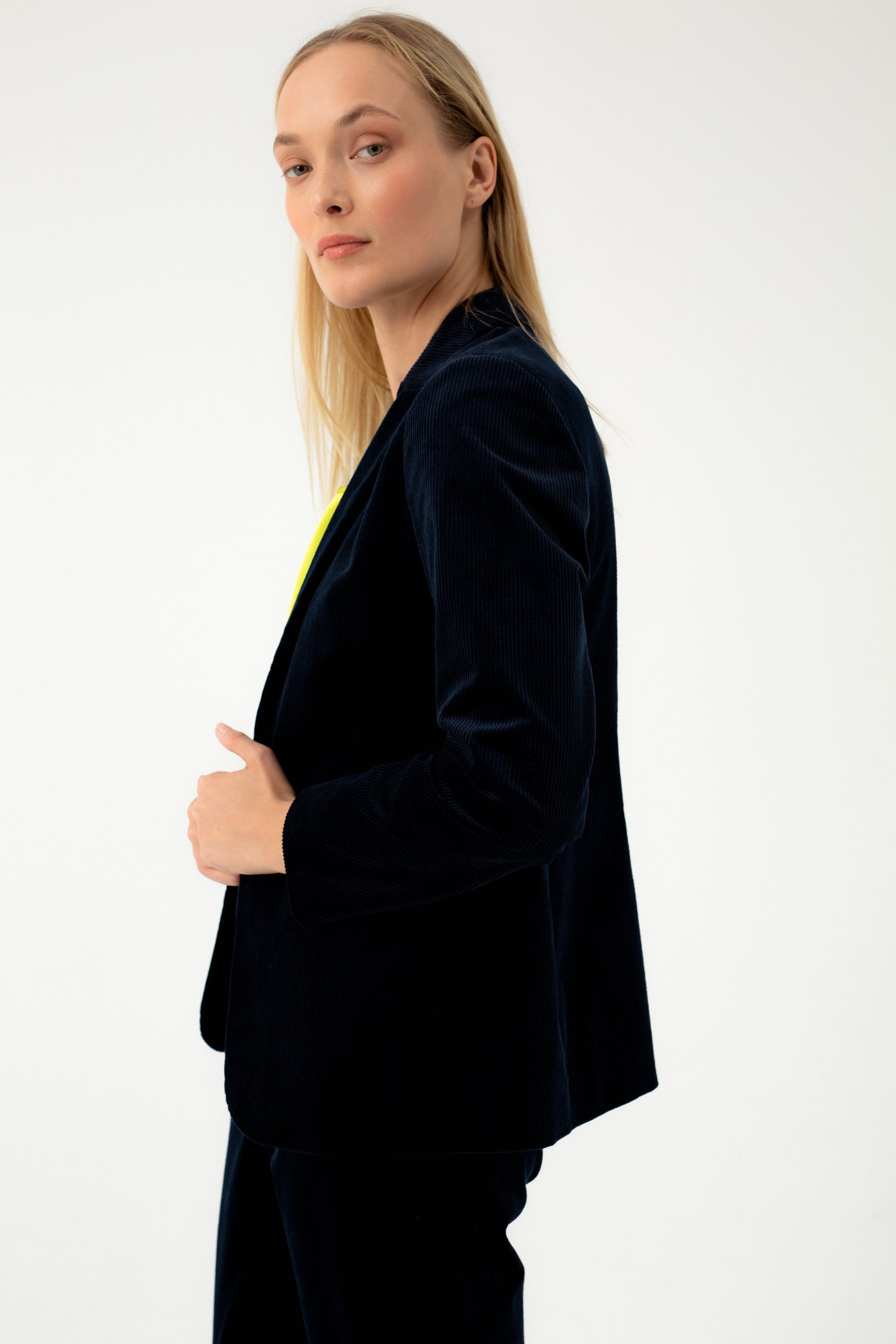 CORDUROY SINGLE-BREASTED BLAZER