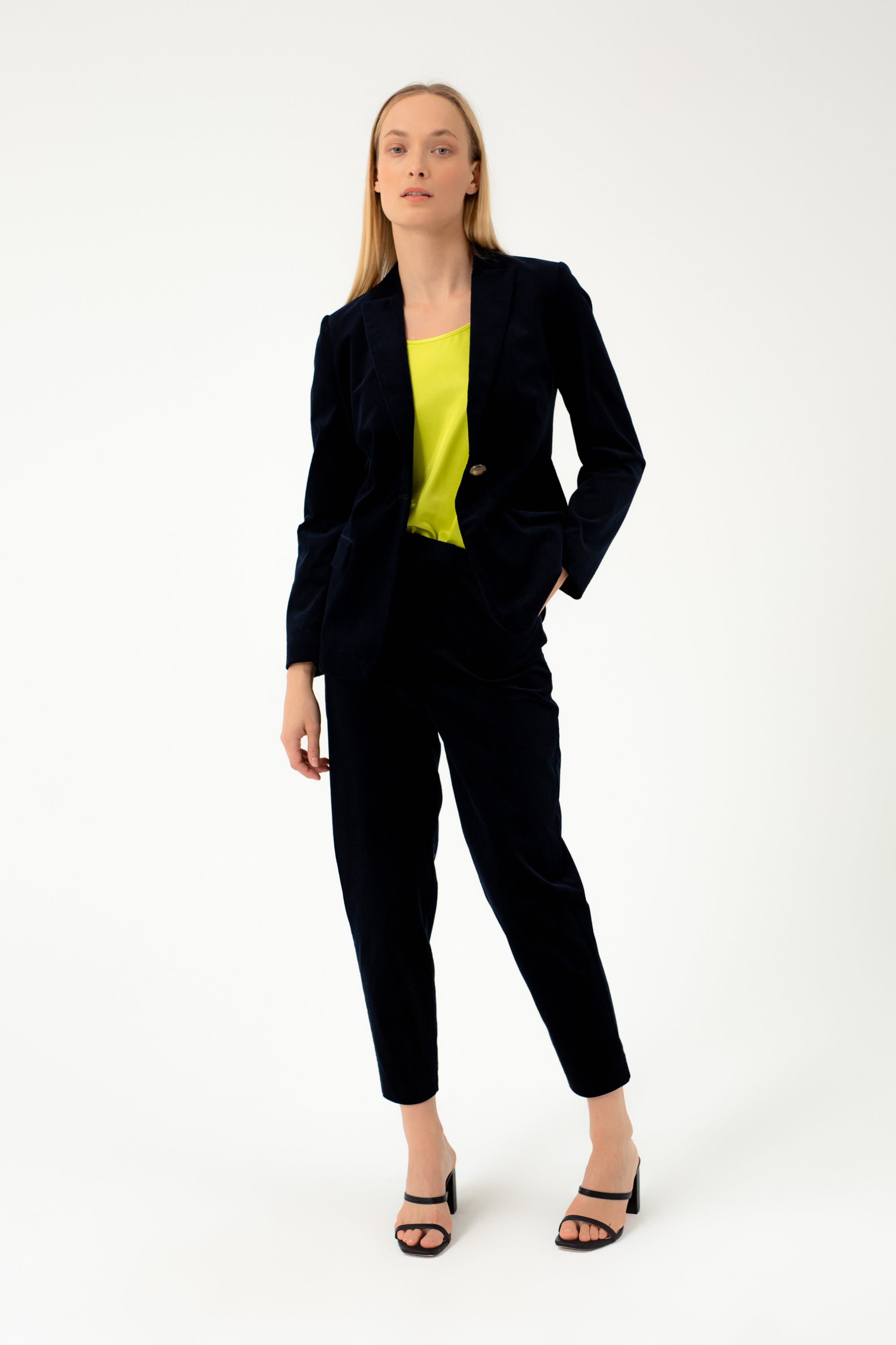 CORDUROY SINGLE-BREASTED BLAZER