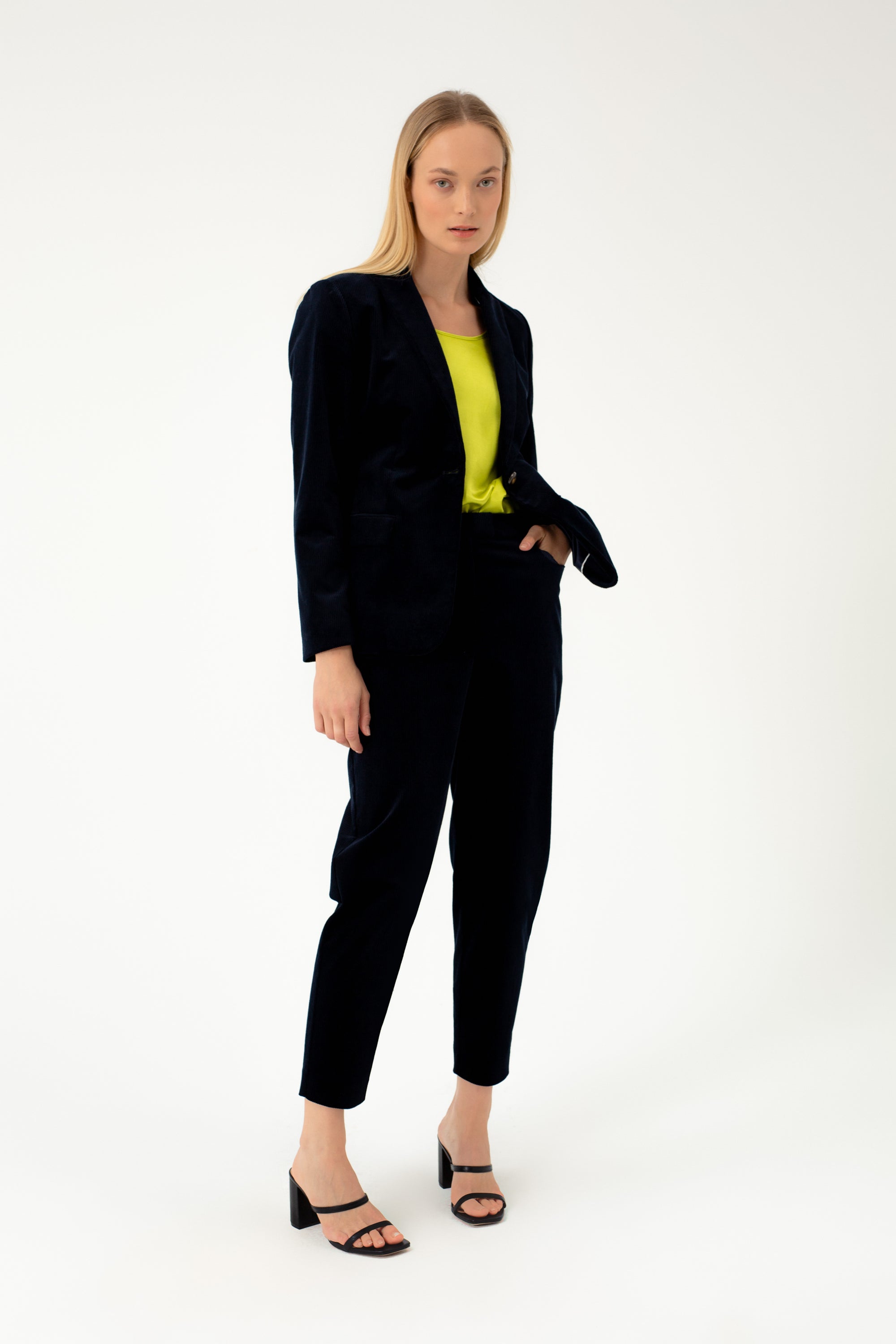 CORDUROY SINGLE-BREASTED BLAZER