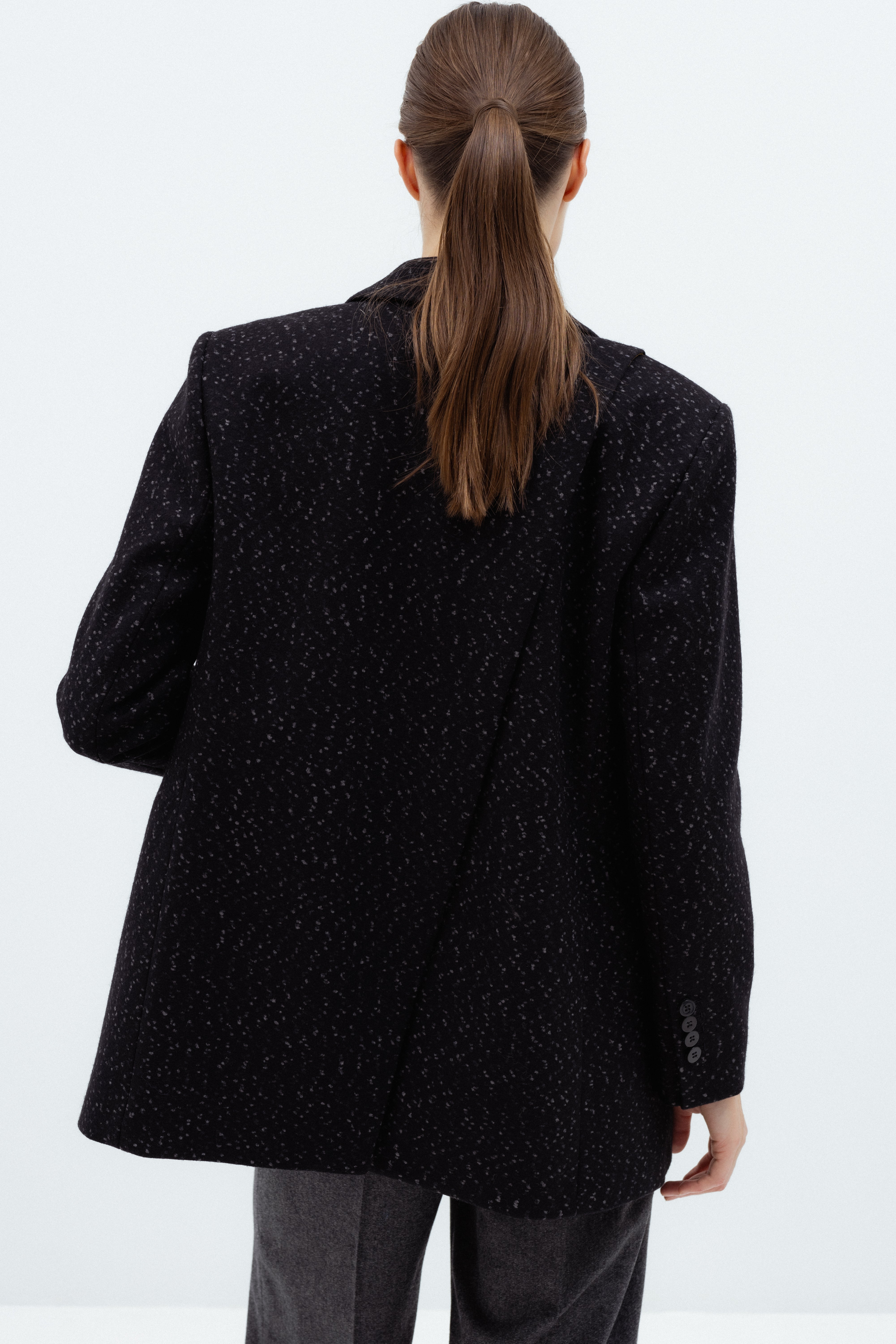 SINGLE-BREASTED BLAZER WITH DIAGONAL SPLIT