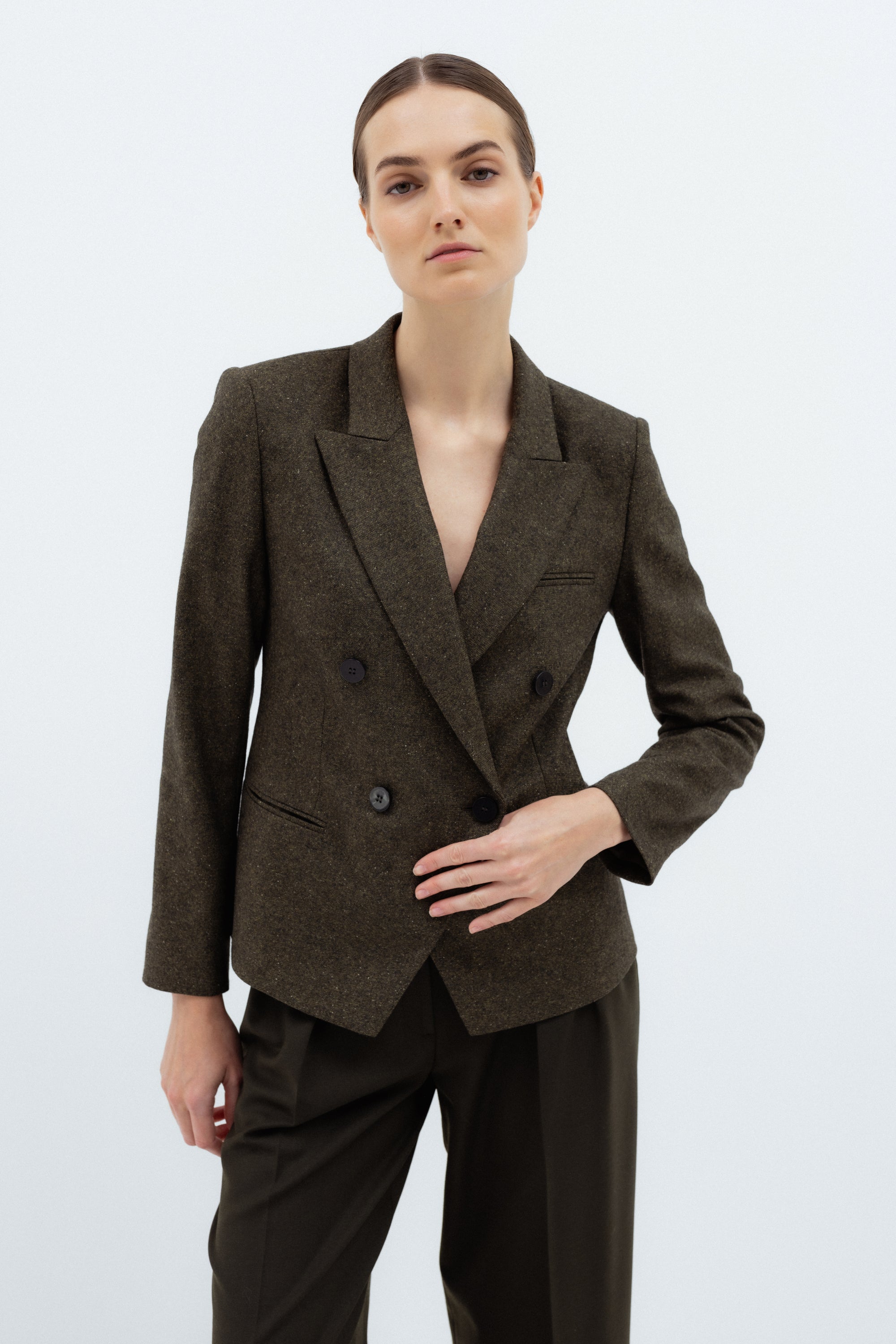 FOREST GREEN FITTED BLAZER