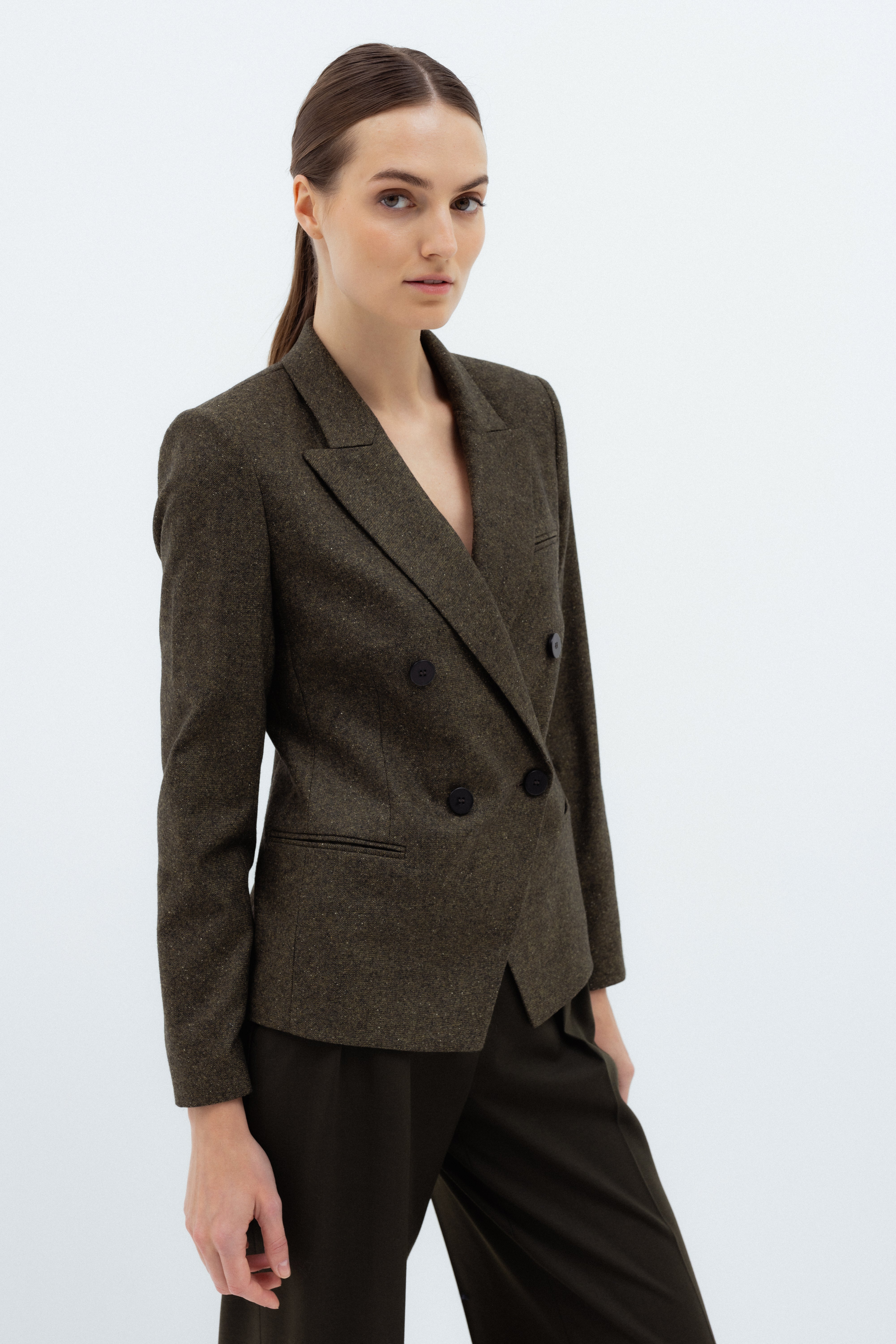 FOREST GREEN FITTED BLAZER