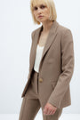 SINGLE-BREASTED MOCHA BLAZER