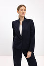 SINGLE-BREASTED FITTED BLAZER IN NAVY