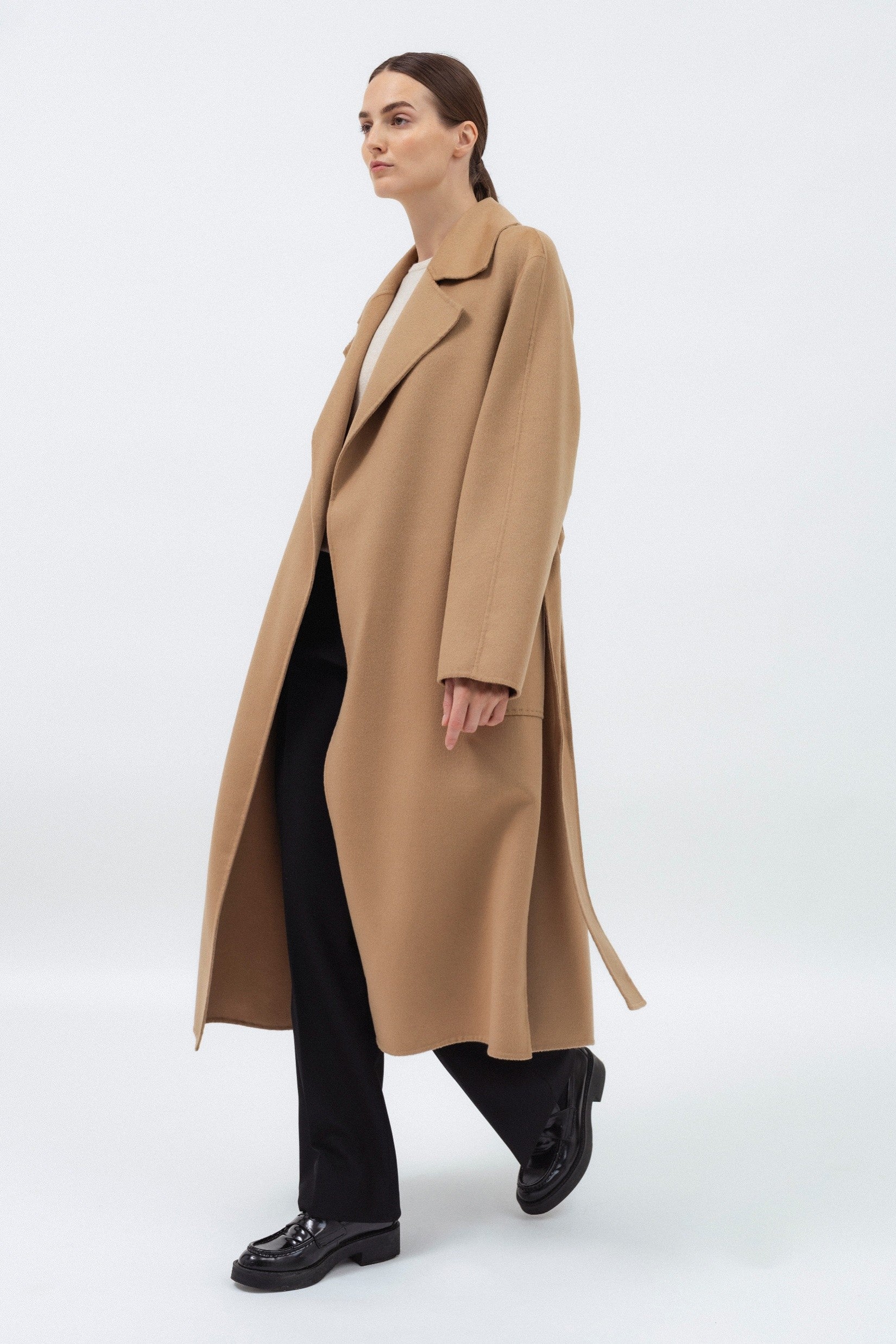 CAMEL DOUBLE-FACE WOOL COAT