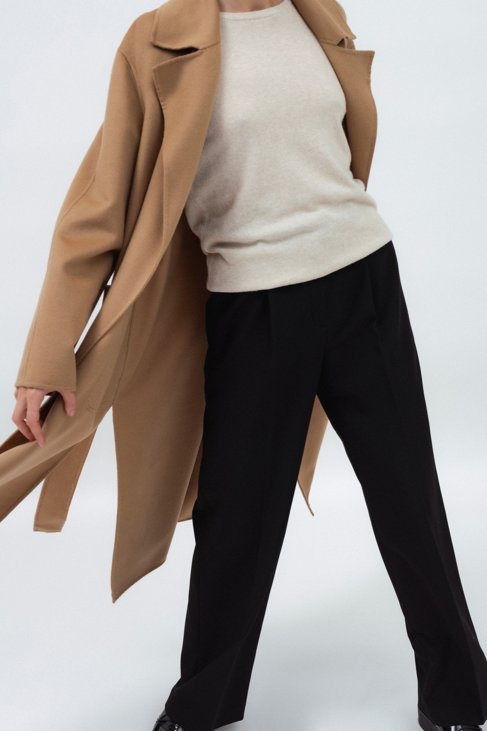 CAMEL DOUBLE-FACE WOOL COAT