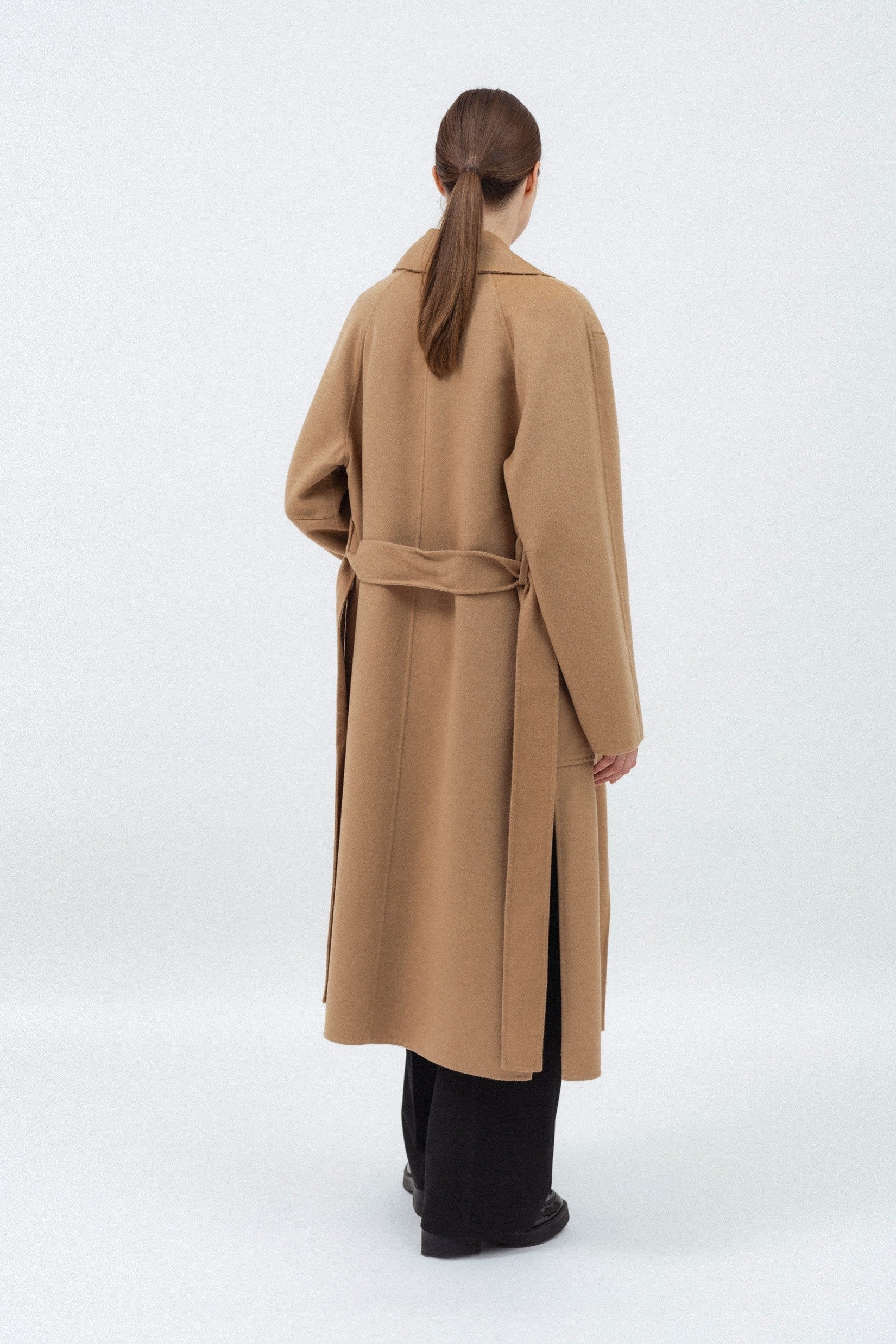 CAMEL DOUBLE-FACE WOOL COAT