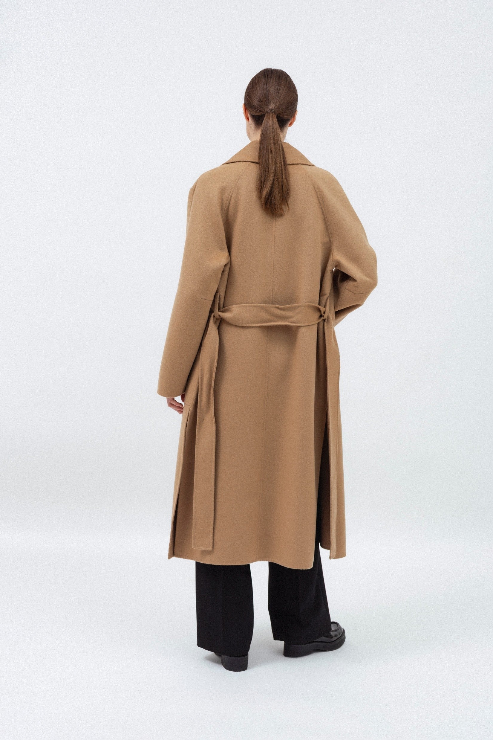 CAMEL DOUBLE-FACE WOOL COAT