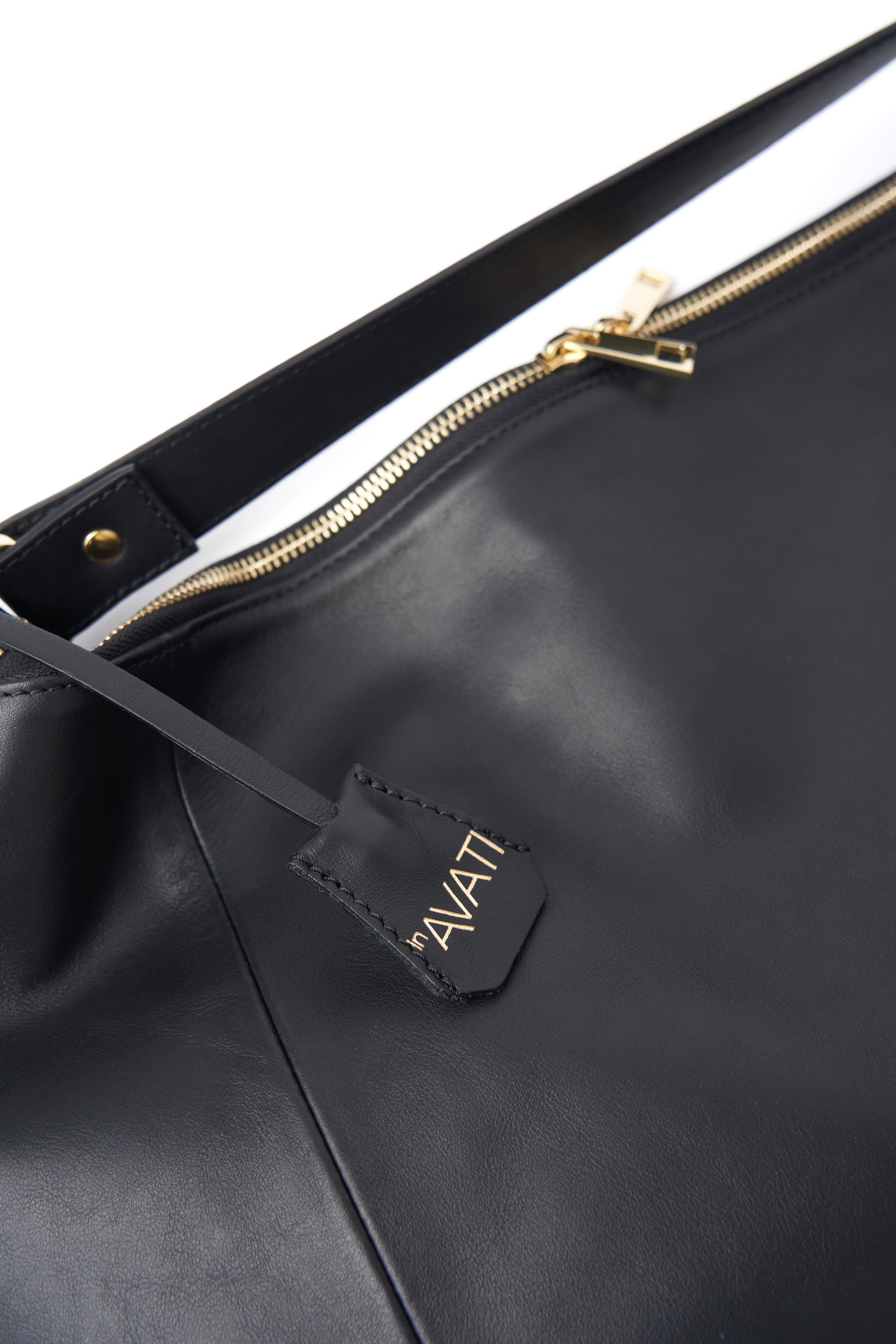 BIG LEATHER BLACK HANDBAG