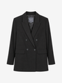 DOUBLE-BREASTED STRAIGHT BLACK BLAZER