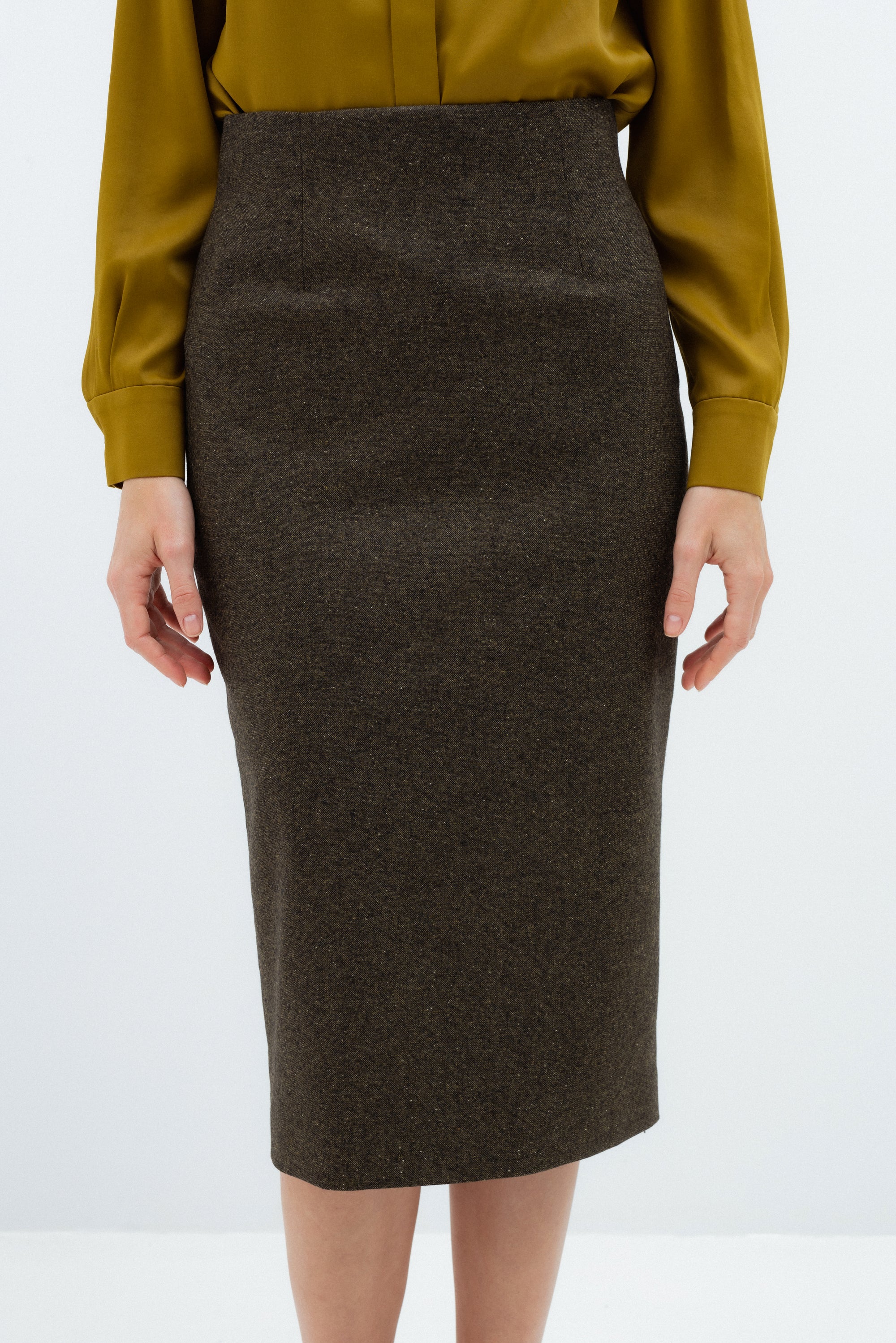 FOREST GREEN PENCIL SKIRT