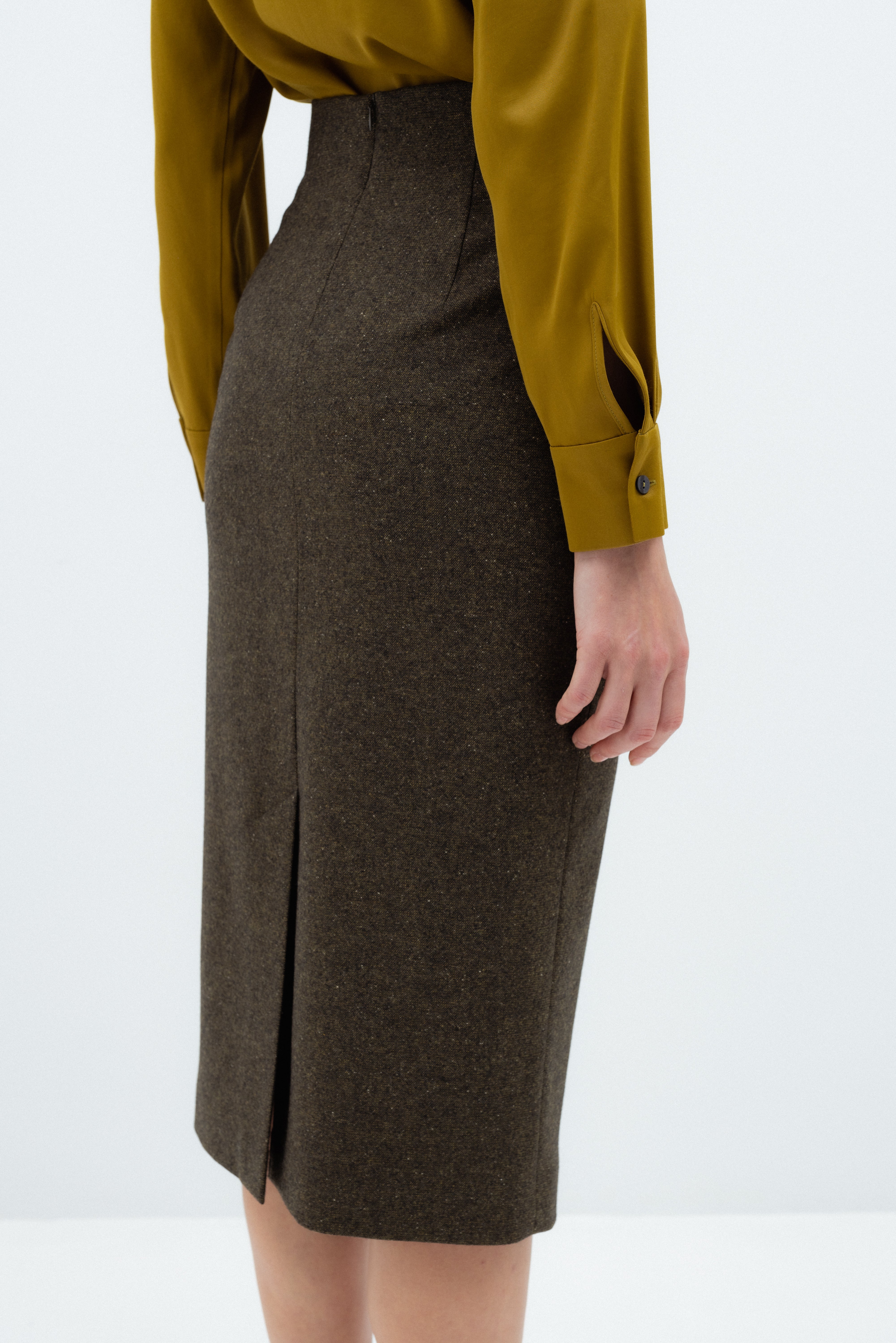 FOREST GREEN PENCIL SKIRT