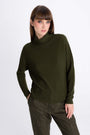 FOREST GREEN SWEATER WITH MERINO WOOL