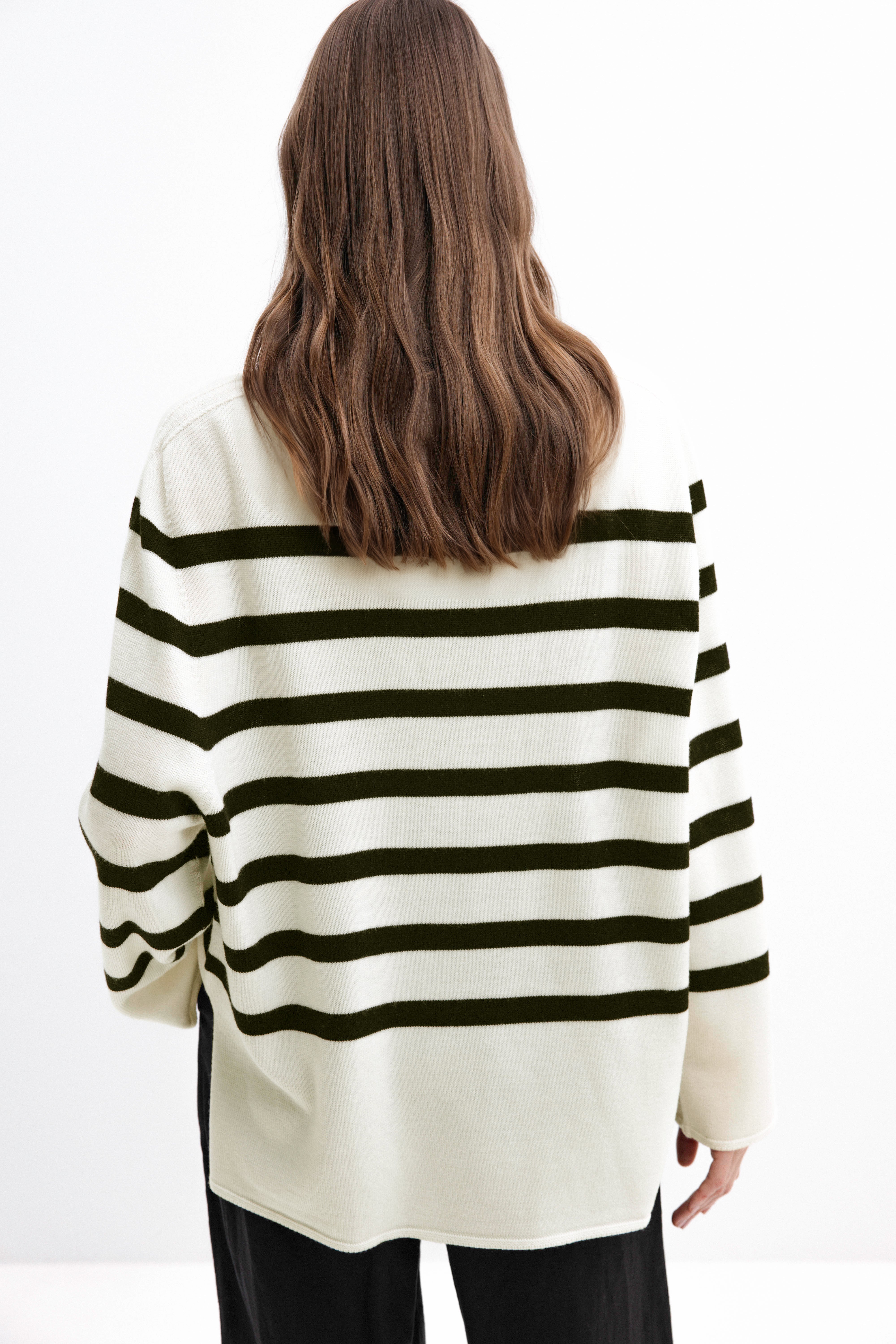 MERINO WOOL STRIPED SWEATER