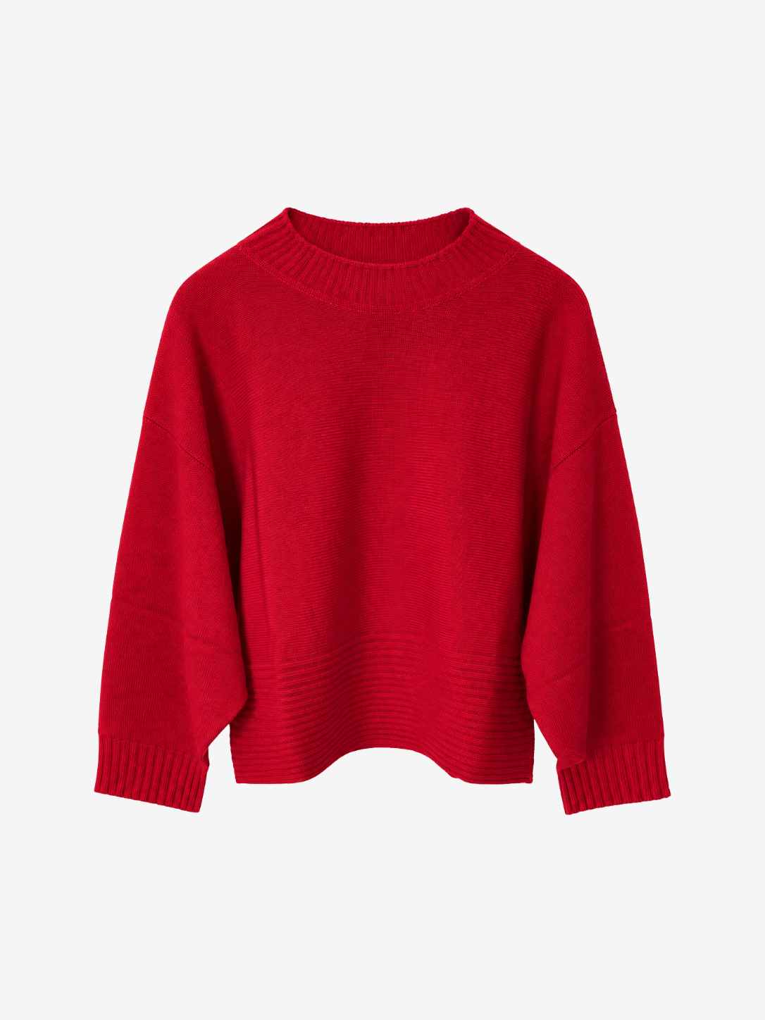 RED WOOL KNIT SWEATER
