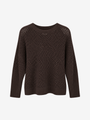 DARK BROWN OPEN-KNIT WOOL SWEATER