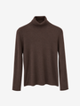 DARK BROWN WOOL TURTLENECK SWEATER