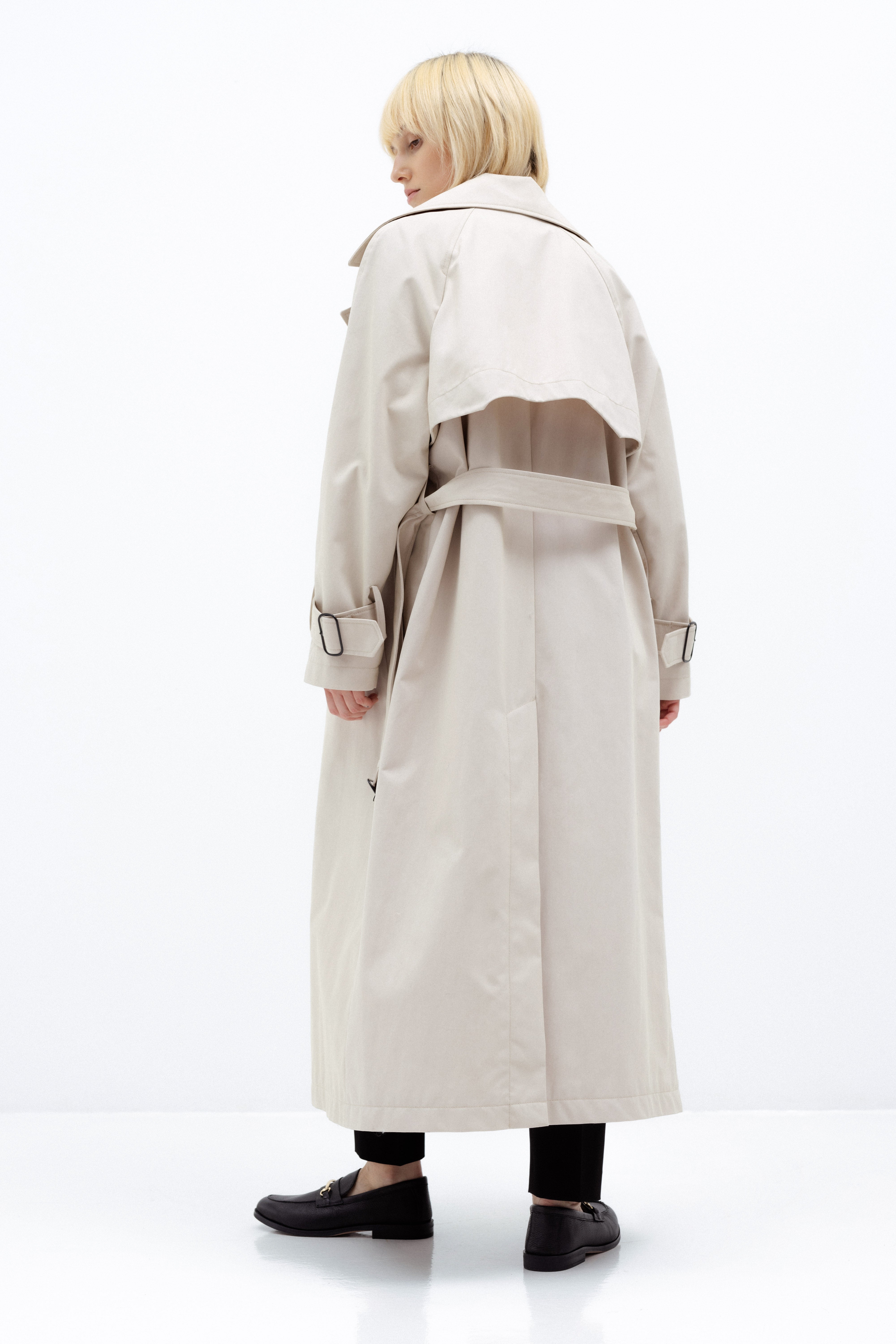 LOOSE FIT BEIGE TRENCH COAT