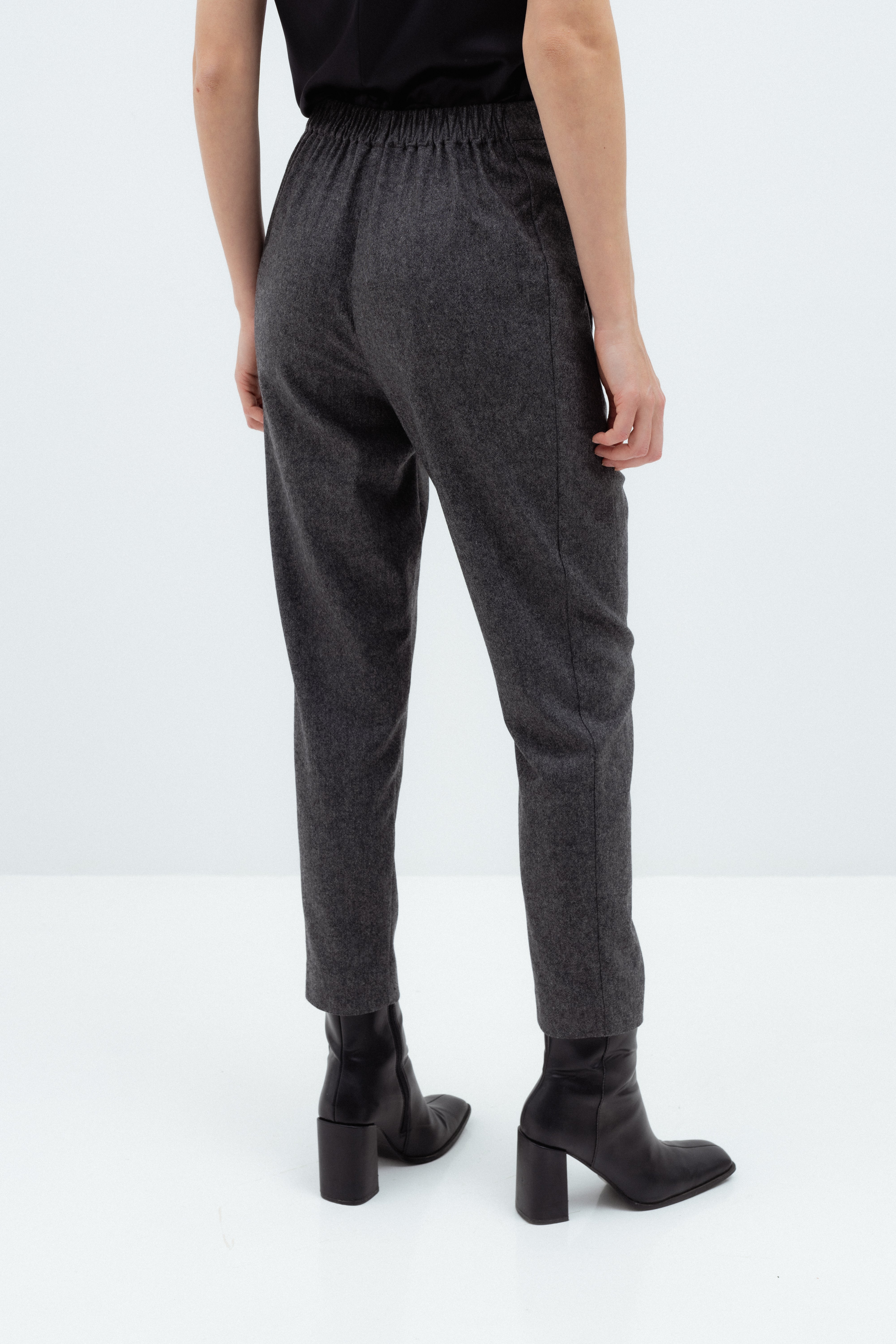 GREY MELANGE JOGGER TROUSERS