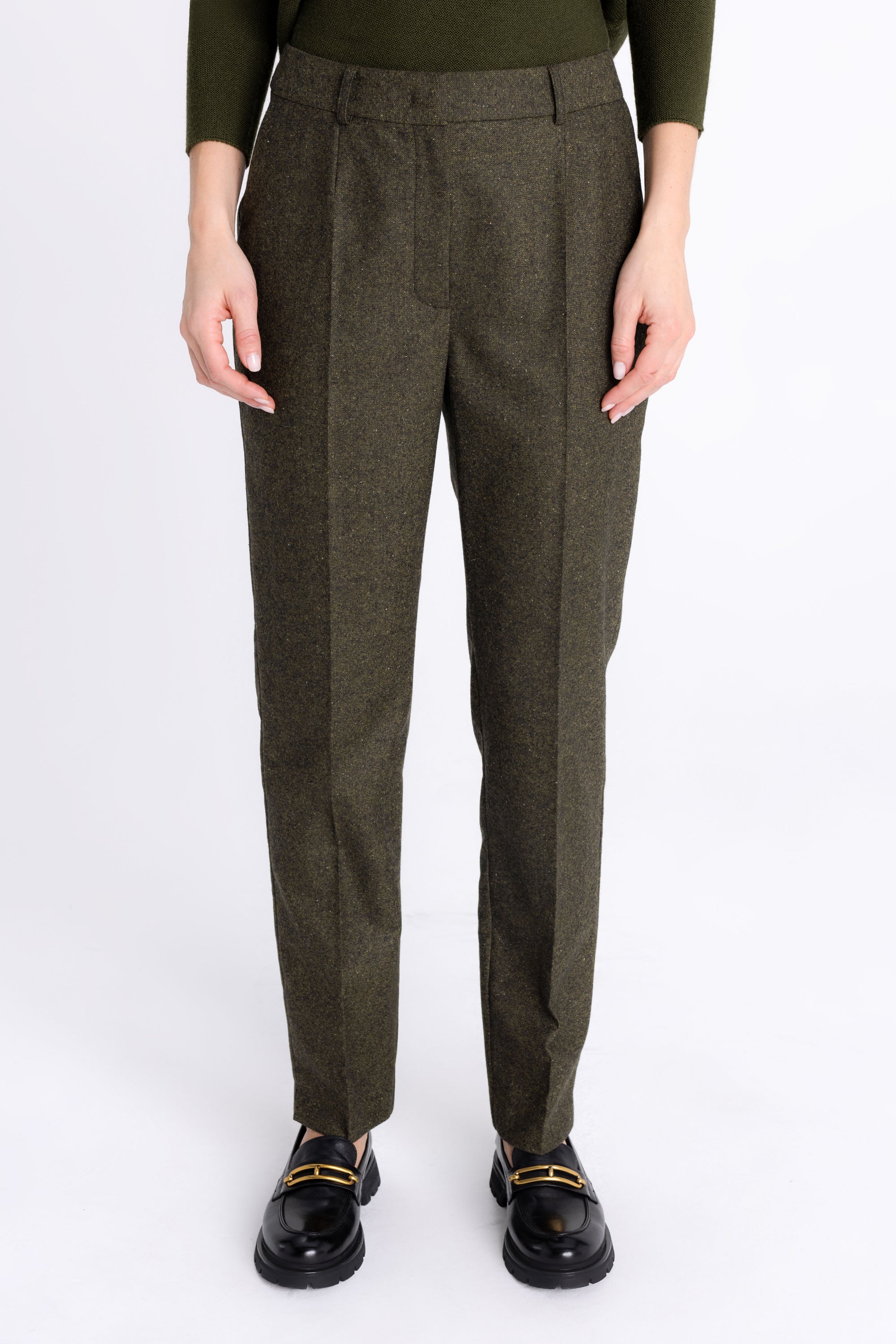 FOREST GREEN SLIM FIT TROUSERS