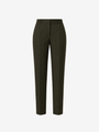 FOREST GREEN PINSTRIPE SLIM FIT TROUSERS