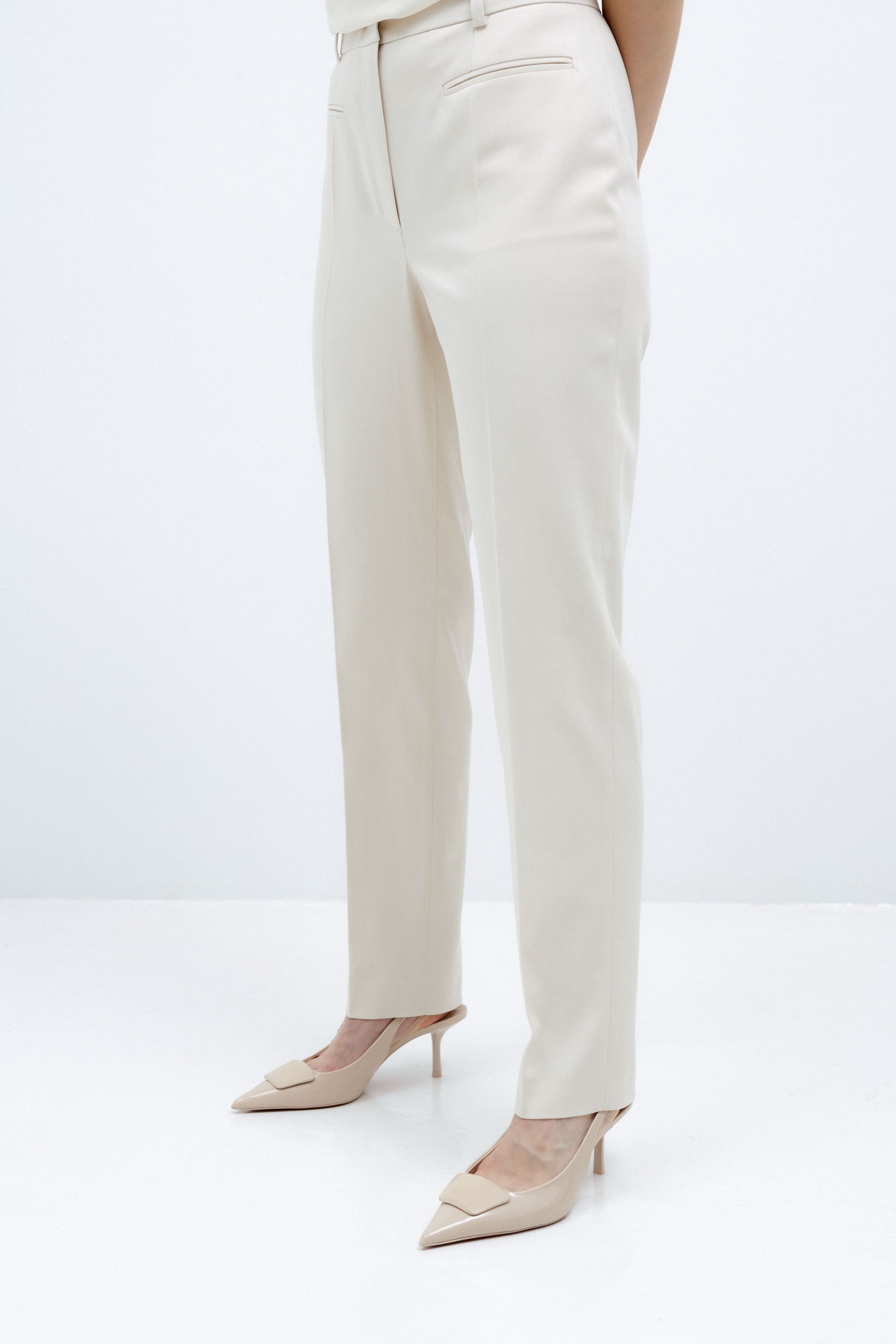 MILK-SHADE SLIM FIT TROUSERS