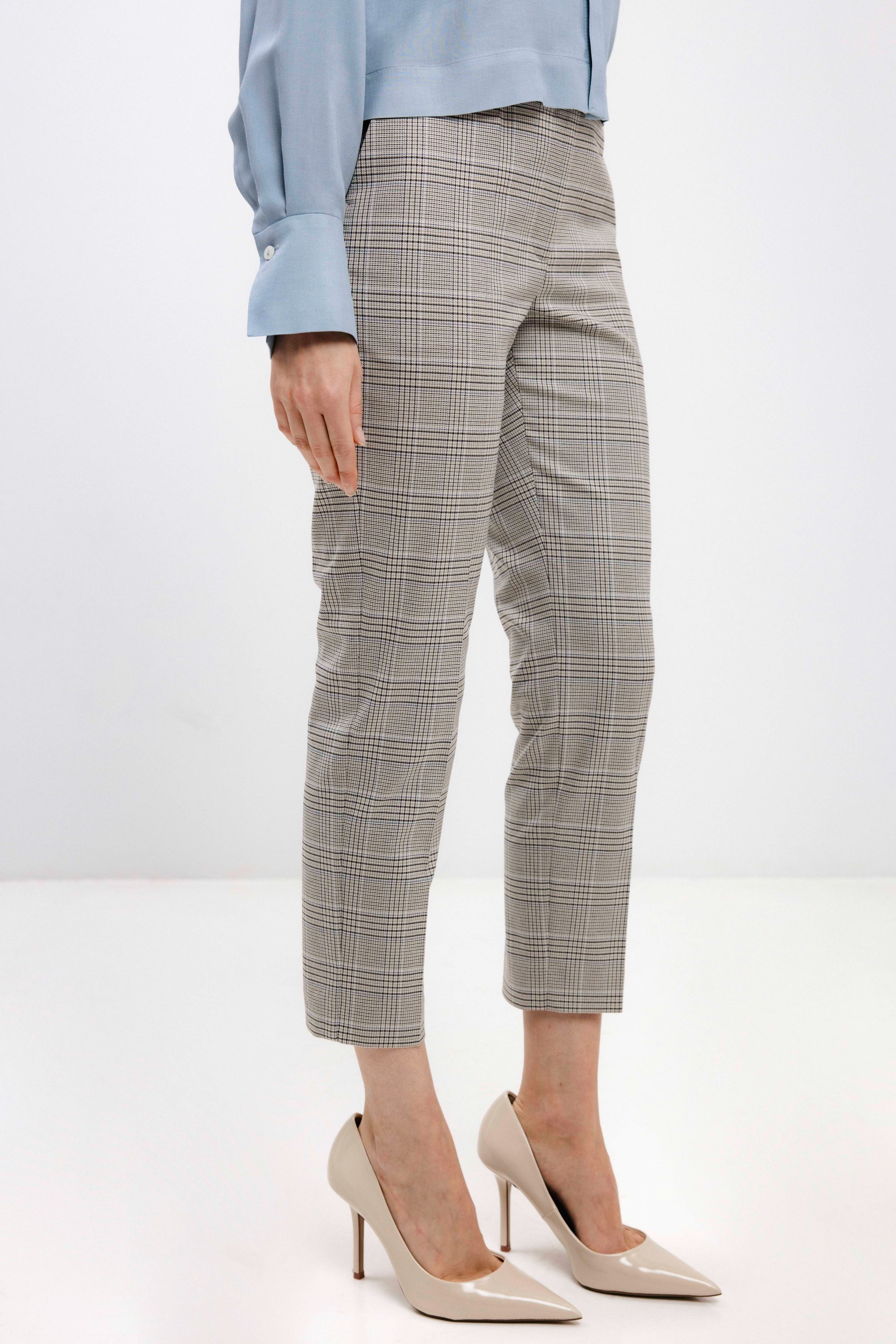 CROPPED TROUSERS IN CHECKED PATTERN