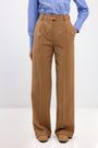 CAMEL STRAIGHT-LEG TROUSERS