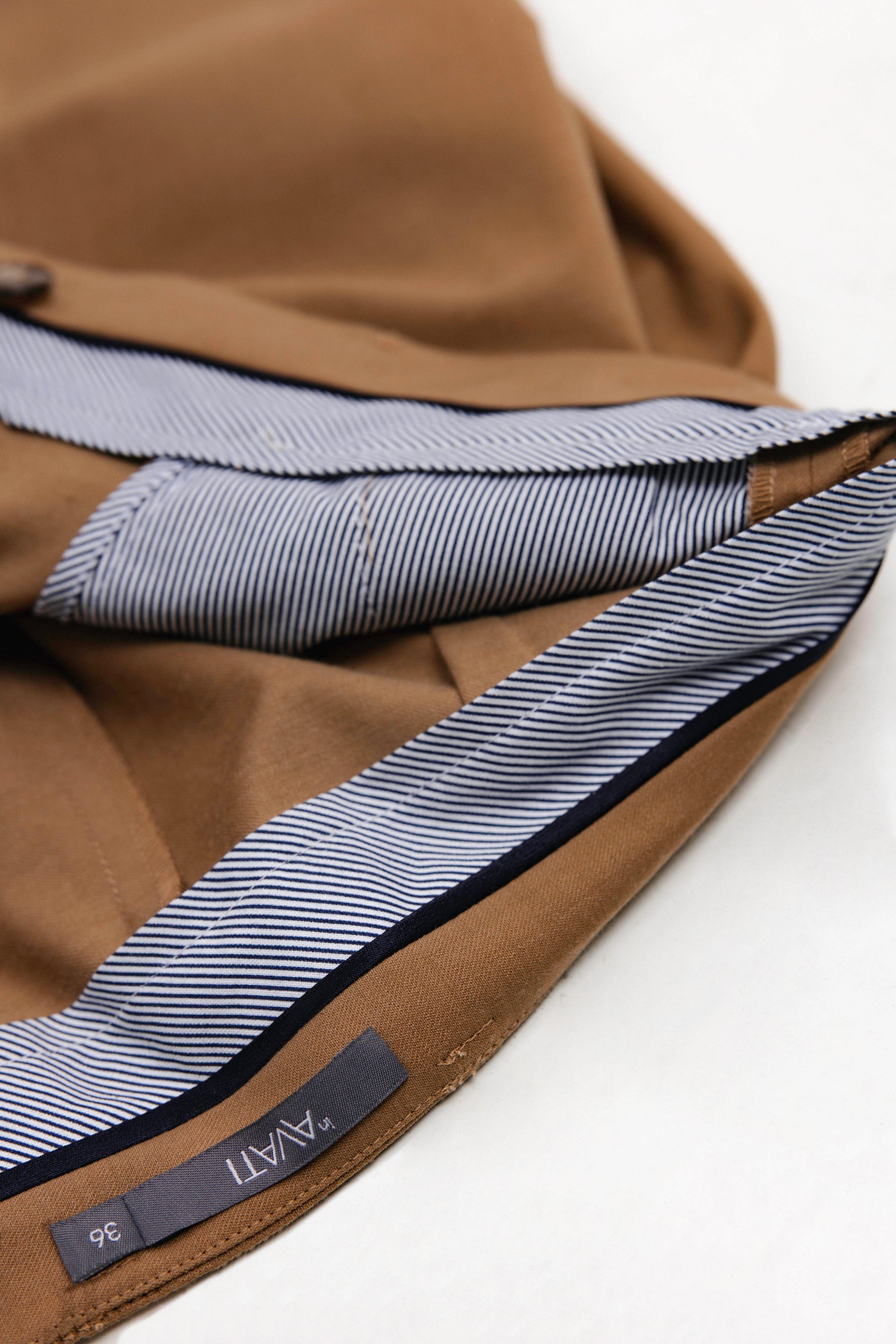 CAMEL STRAIGHT-LEG TROUSERS