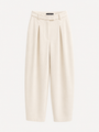 MILK CORDUROY TAPERED TROUSERS