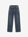 STRAIGHT-LEG DARK BLUE JEANS