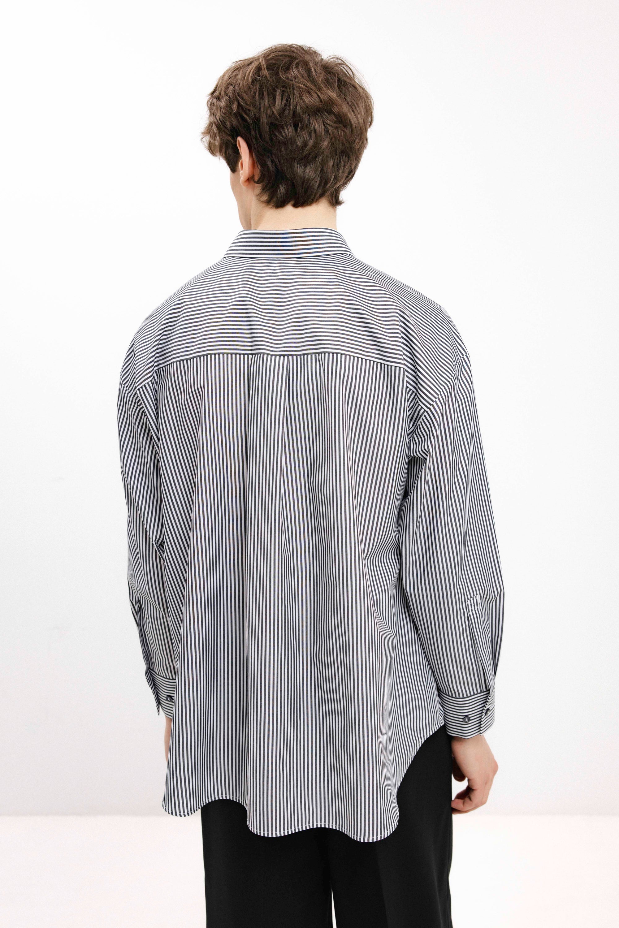 UNISEX LONG-SLEEVE STRIPED SHIRT